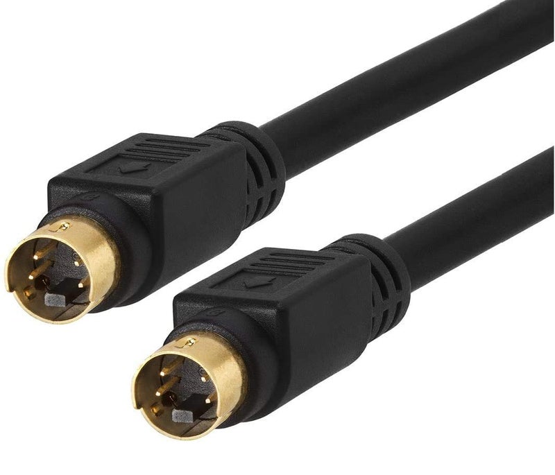 BRENDAZ S-Video - 12ft. S Video Cable 4 pin SVHS Gold Plated for Camcorders, Home Theater, DSS receivers, VCRs, DVRs, PVRs, DVD Players- SVideo Transfers Video to TV or Monitor (12-Feet)
